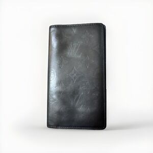 Louis Vuitton Monogram Glace Port Bié Monnaie Wallet Checkbook Cover And Atlas‎
